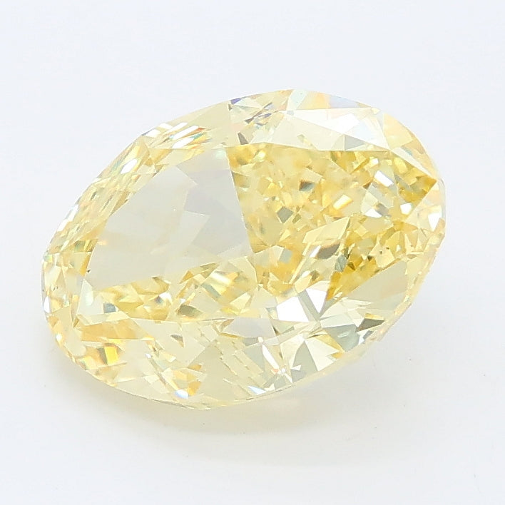 2.71 carat fancy intense yellow oval lab grown diamond VS1 clarity