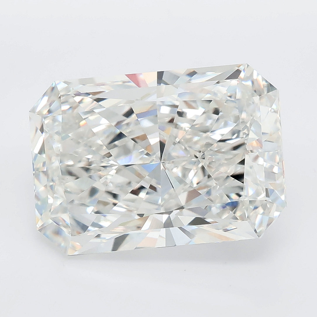 7.53 carat radiant lab grown diamond E color VVS2 clarity