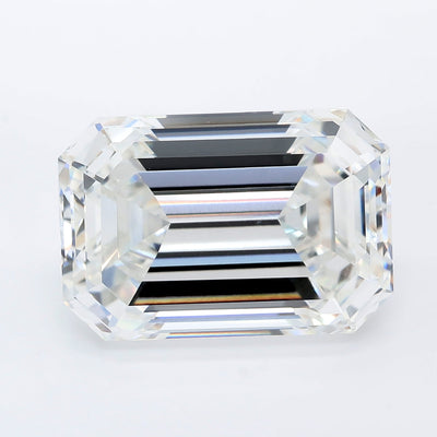 12.60 carat emerald lab grown diamond F color VVS2 clarity