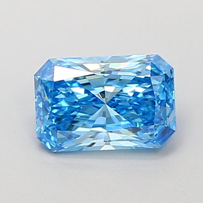 1.01 carat fancy vivid blue radiant lab grown diamond VS1 clarity