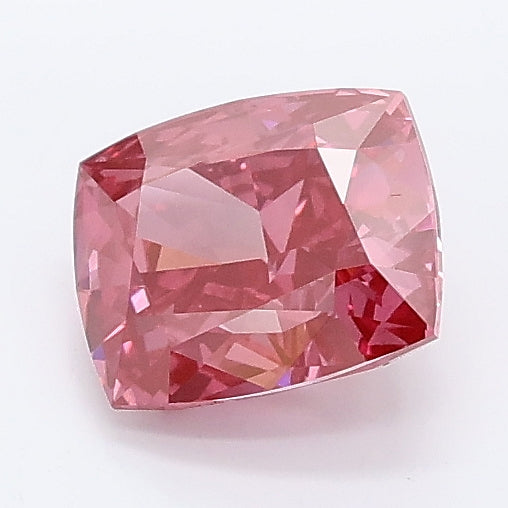 0.99 carat fancy vivid pink cushion lab grown diamond VS2 clarity
