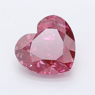 1.01 carat fancy deep pink heart lab grown diamond VS1 clarity