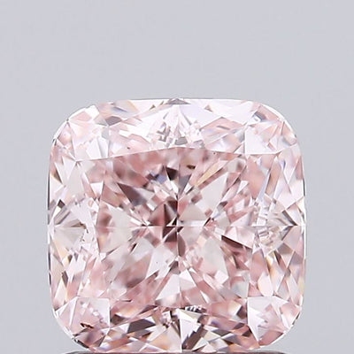 1.07 carat fancy intense pink cushion lab grown diamond VS1 clarity