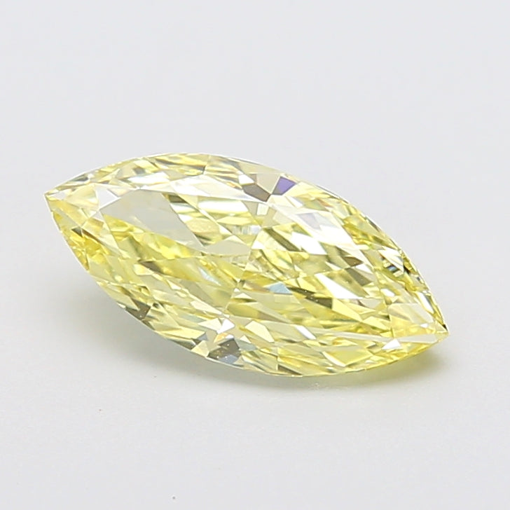 2.01 carat fancy yellow marquise lab grown diamond VVS2 clarity