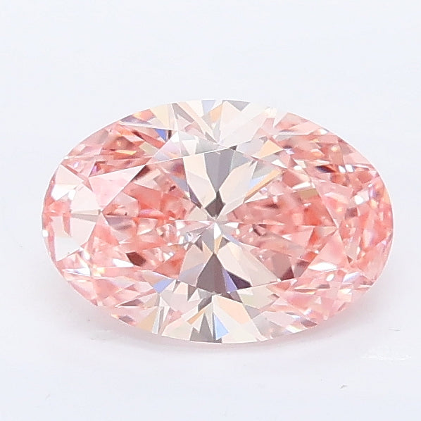 1.04 carat fancy vivid pink oval lab grown diamond VS1 clarity