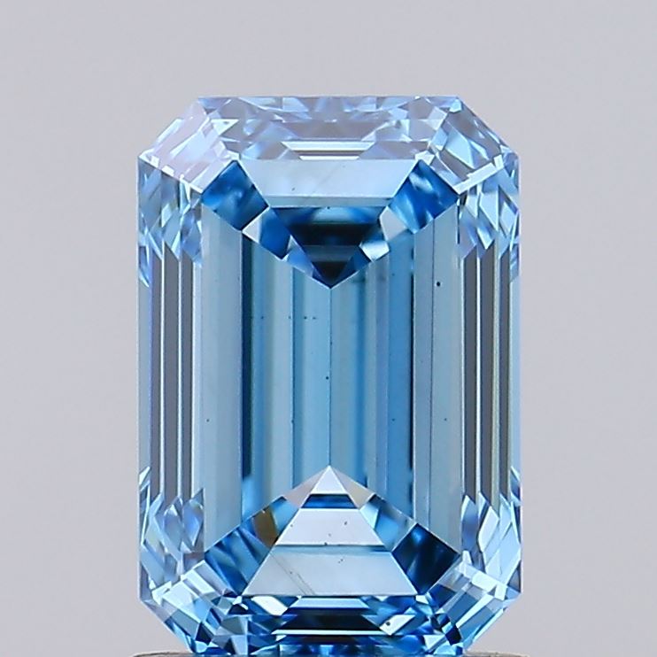1.49 carat fancy vivid blue emerald lab grown diamond VS1 clarity