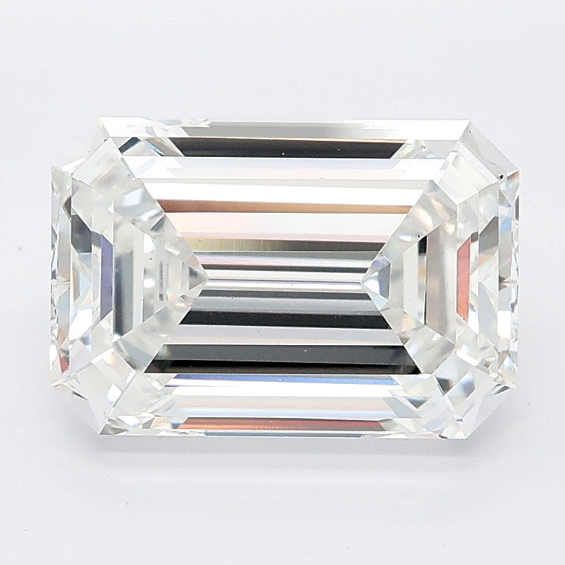 3.58 carat emerald lab grown diamond E color VS1 clarity