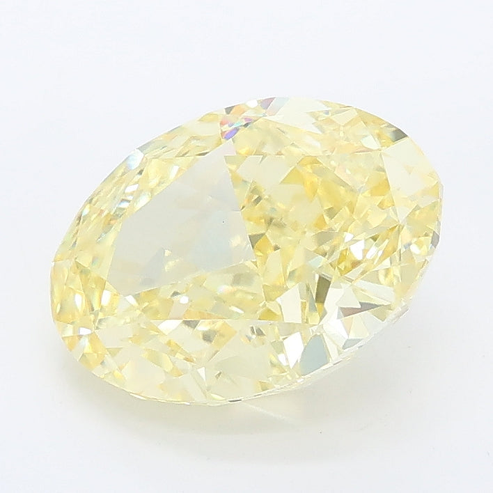 2.68 carat fancy intense yellow oval lab grown diamond VVS2 clarity