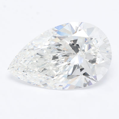 7.07 carat pear lab grown diamond E color VVS2 clarity