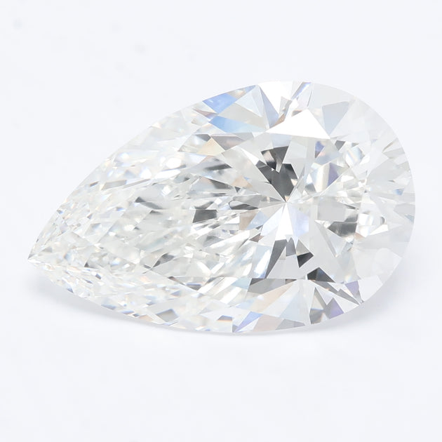 7.07 carat pear lab grown diamond E color VVS2 clarity