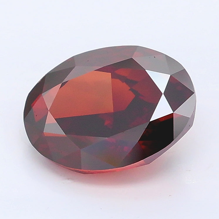2.52 carat fancy deep orangy brown oval lab grown diamond VVS2 clarity