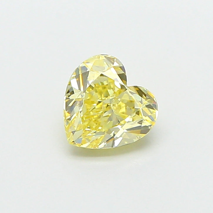 0.75 carat fancy intense yellow heart lab grown diamond VS1 clarity