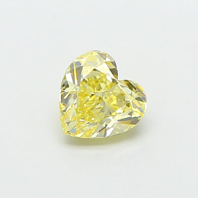 0.75 carat fancy intense yellow heart lab grown diamond VS1 clarity