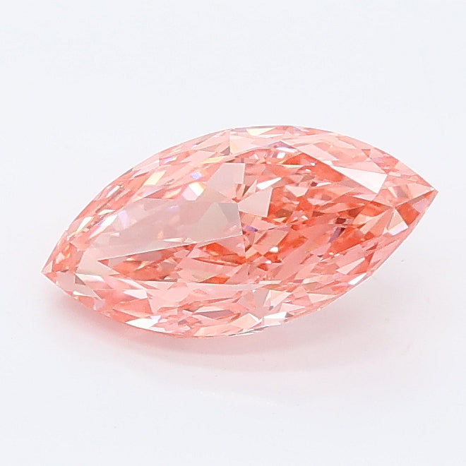 1.05 carat fancy vivid pink marquise lab grown diamond VVS2 clarity