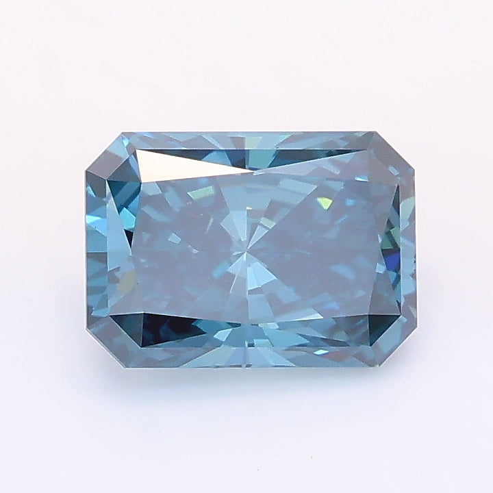 1.18 carat fancy deep blue radiant lab grown diamond VVS2 clarity