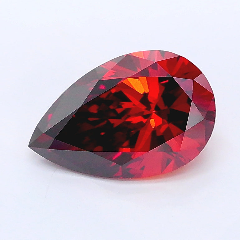 1.51 carat fancy deep orange pear lab grown diamond VS1 clarity