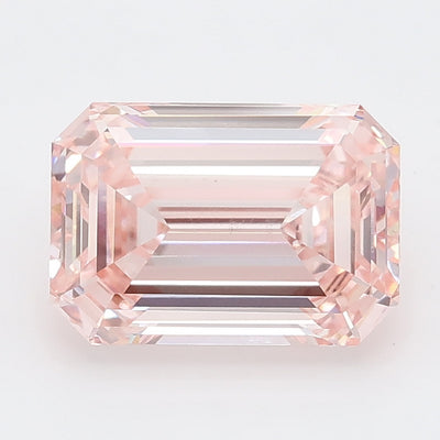 2.69 carat fancy intense pink emerald lab grown diamond VS1 clarity