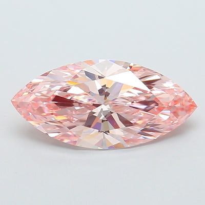 3.05 carat fancy intense pink marquise lab grown diamond VS1 clarity