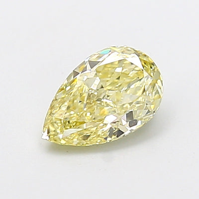 1.02 carat fancy yellow pear lab grown diamond VVS2 clarity