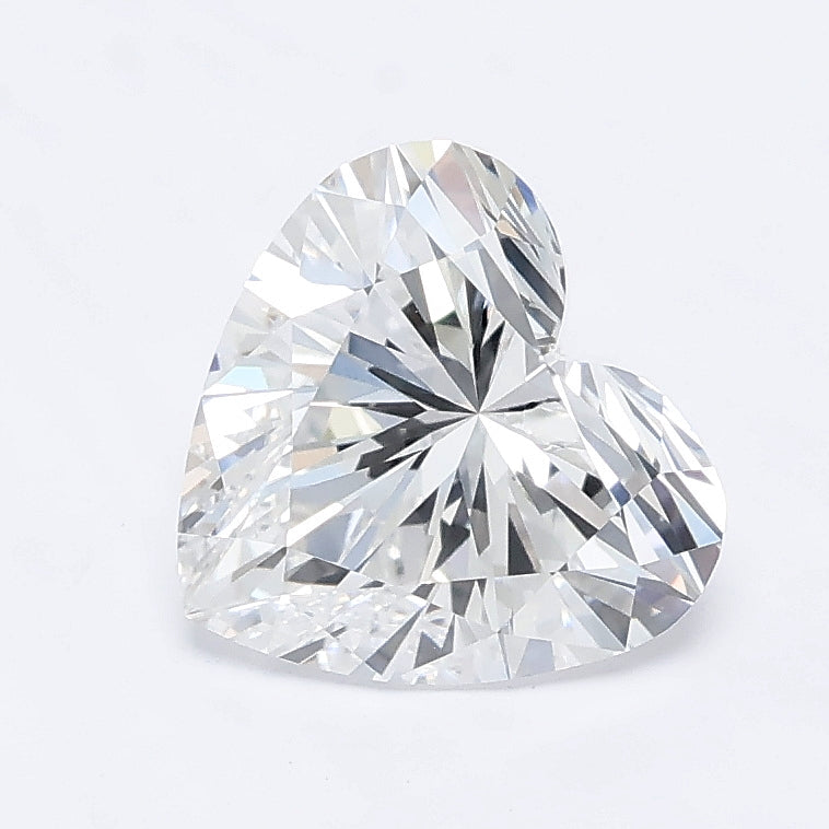 1.57 carat heart lab grown diamond D color VVS2 clarity