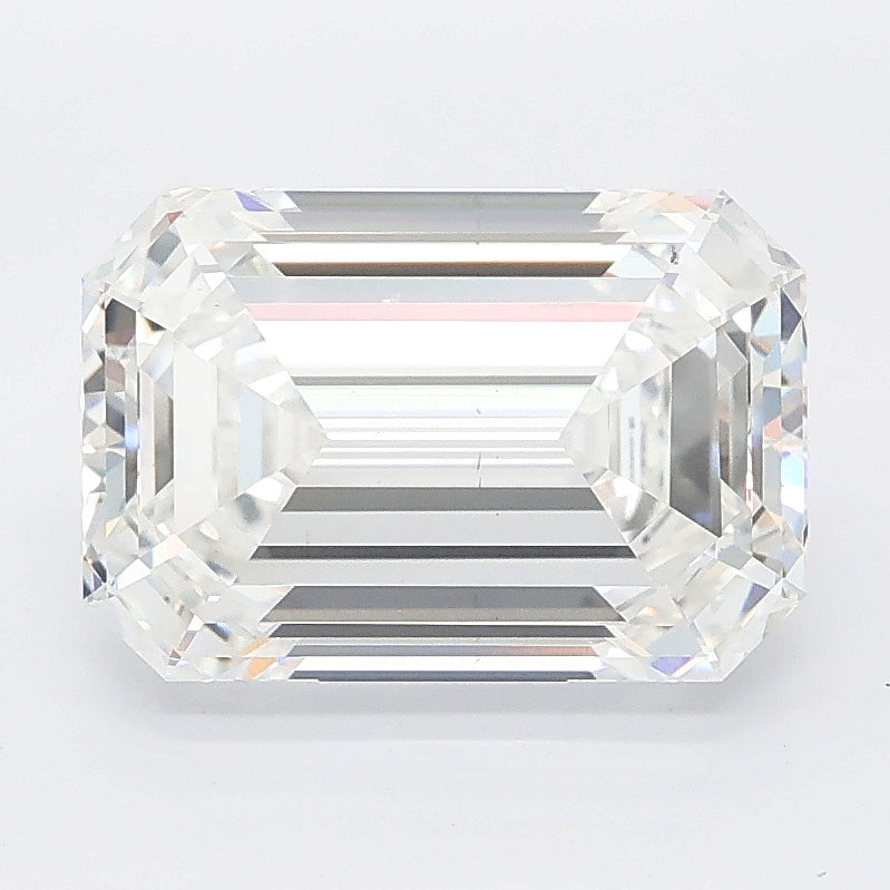 3.59 carat emerald lab grown diamond E color VS2 clarity