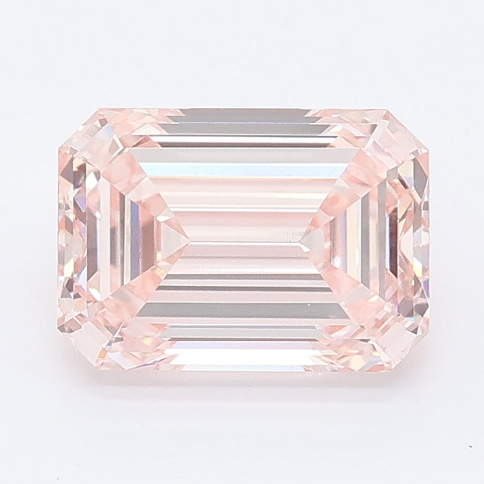2.05 carat fancy pink emerald lab grown diamond VVS2 clarity