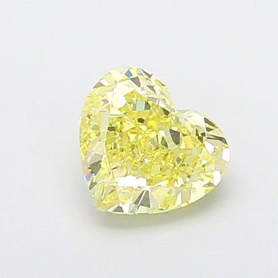 1.08 carat fancy intense yellow heart lab grown diamond VS1 clarity