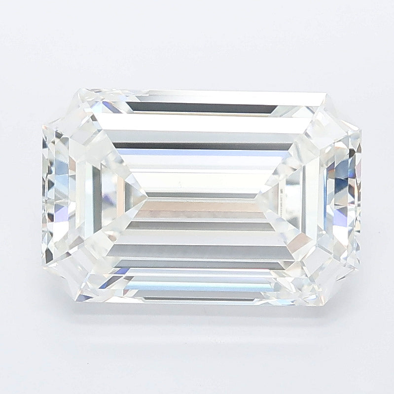 3.04 carat emerald lab grown diamond E color VVS2 clarity