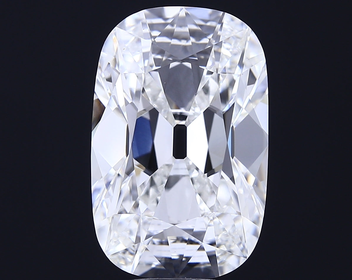 10.01 carat old mine cushion lab grown diamond F color VVS2 clarity