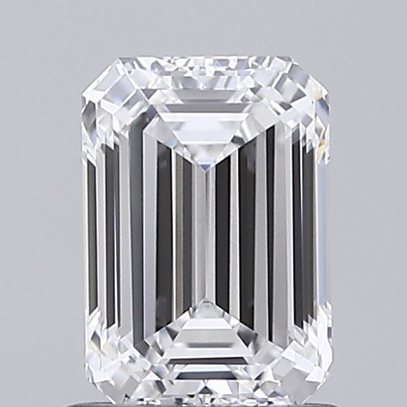 1.06 carat emerald lab grown diamond D color VVS2 clarity