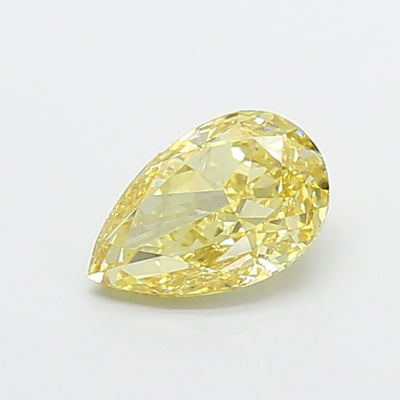 1.12 carat fancy intense yellow pear lab grown diamond VS1 clarity