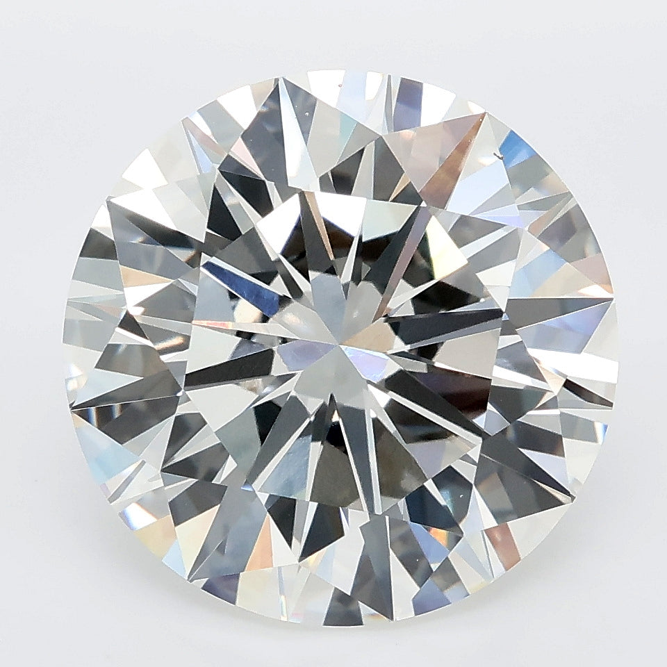 8.01 carat round lab grown diamond F color VVS2 clarity
