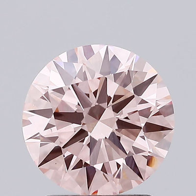 1.96 carat fancy intense pink round lab grown diamond VS1 clarity