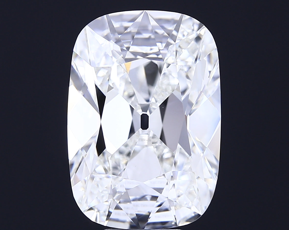 10.05 carat old mine cushion lab grown diamond F color VVS2 clarity