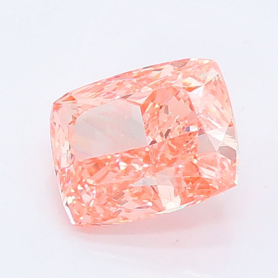 1.00 carat fancy vivid pink cushion lab grown diamond VVS2 clarity