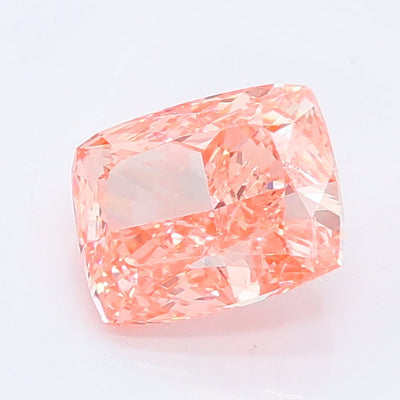 1.00 carat fancy vivid pink cushion lab grown diamond VVS2 clarity