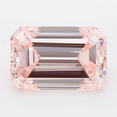 6.04 carat fancy pink emerald lab grown diamond VS1 clarity