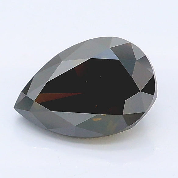 1.01 carat fancy gray green pear lab grown diamond VS1 clarity