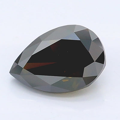 1.01 carat fancy gray green pear lab grown diamond VS1 clarity