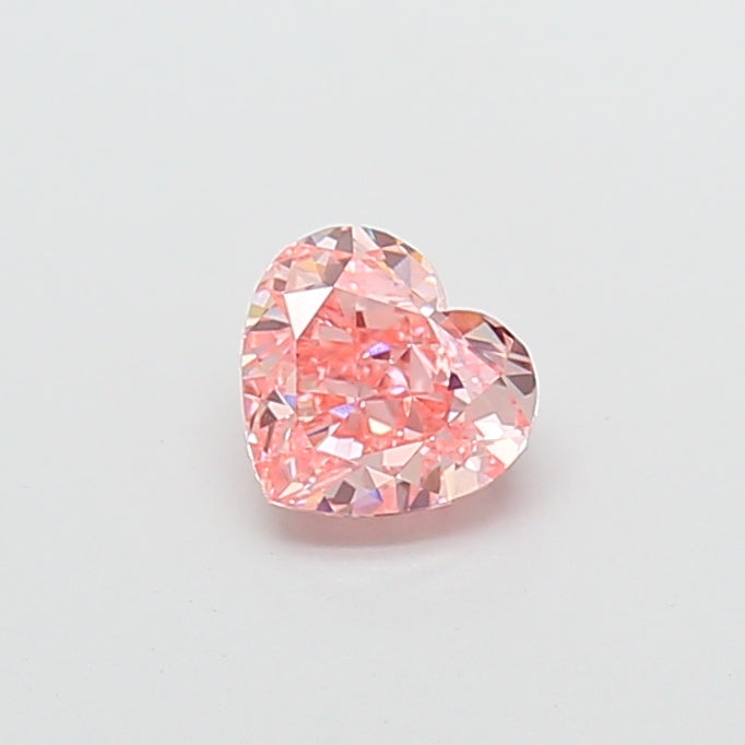1.32 carat fancy vivid pink heart lab grown diamond VVS2 clarity