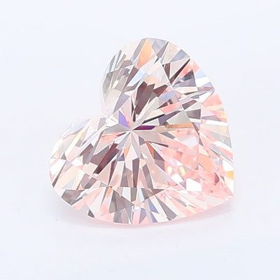 1.02 carat fancy pink heart lab grown diamond VS1 clarity