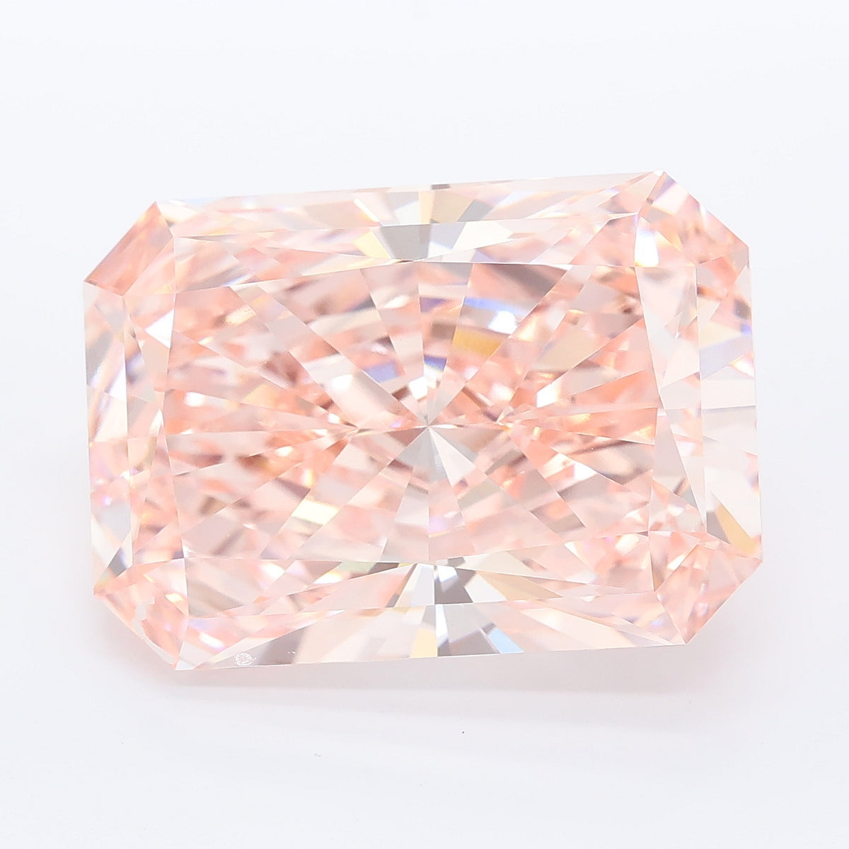 13.00 carat fancy vivid pink radiant lab grown diamond VVS2 clarity
