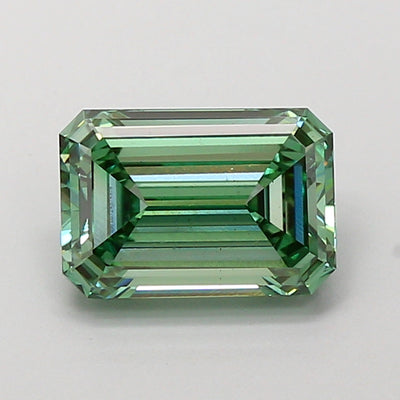 2.01 carat fancy vivid green emerald lab grown diamond VS1 clarity