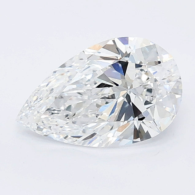 1.03 carat pear lab grown diamond D color VVS2 clarity
