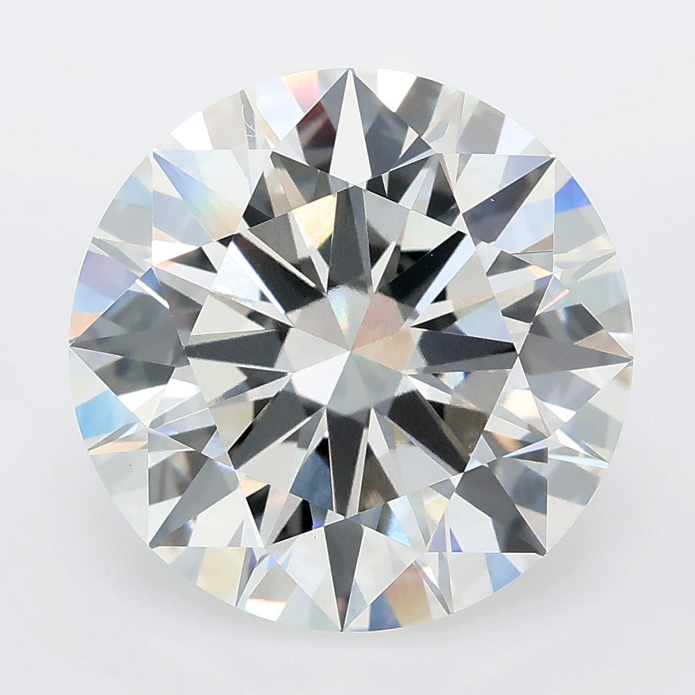 8.04 carat round lab grown diamond F color VVS2 clarity
