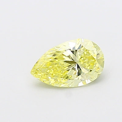 0.59 carat fancy intense yellow pear lab grown diamond VS1 clarity