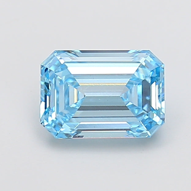 2.00 carat fancy vivid blue emerald lab grown diamond VS1 clarity