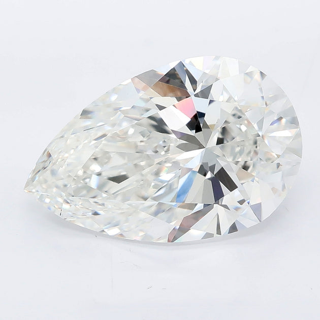 6.02 carat pear lab grown diamond F color VVS2 clarity