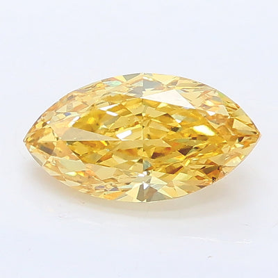 1.02 carat fancy intense yellow marquise lab grown diamond VS2 clarity