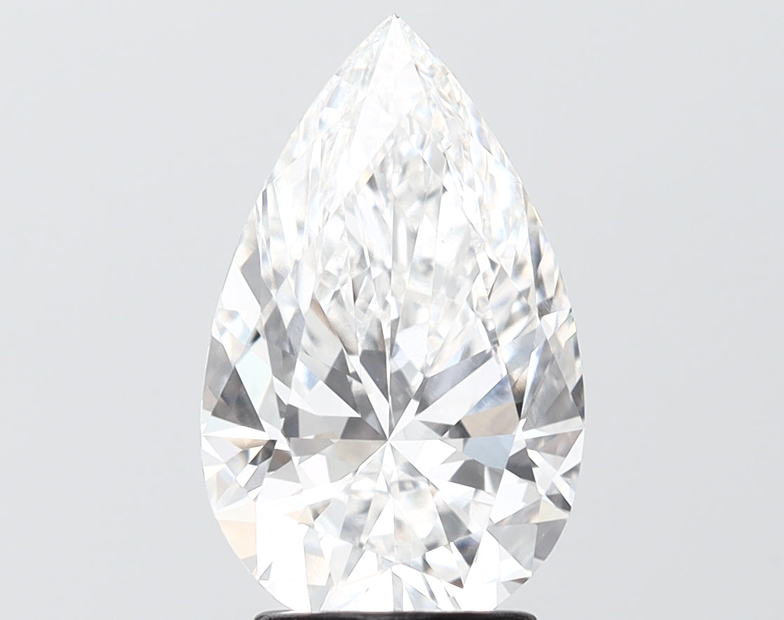 3.05 carat pear lab grown diamond F color VS1 clarity